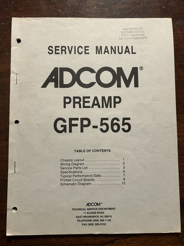 Adcom gfp 565 preamplificatore - gfp-565,