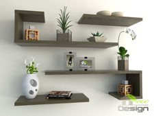 set 4 mensole design da parete