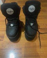 Scarpe Buffalo Towers Platform 10.5 cm zeppa nere in pelle