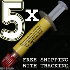 lotto di 5 Stars-612 Gold pasta termica CPU PS3 XBOX HeatSink siringa composta