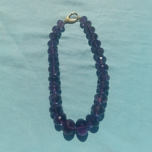 Collana con gocce ametista - con,