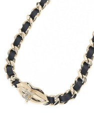 CHANEL Necklaces GoldxBlack
