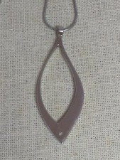 Zoppini Stainless Steel Dancing Flame Pendant With Diamond 23"+2" Extension