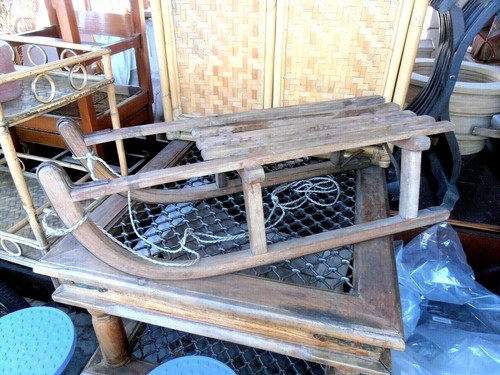 Vintage slittino legno - in,