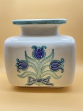 Thun vintage grande vaso con tulipani. Dimensioni 25,5x25,5x14 cm. Rara.