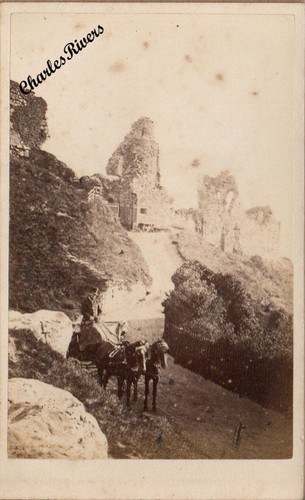 Cdv ruins hastings castle - of,