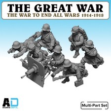 The Great War - Austro-Hungarian Machine Gun 6 pezzi 28mm DA DIPINGERE - NO BASI