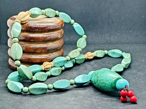 Collana turchese naturale - ,