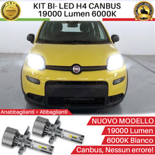 KIT FULL LED H4 6000K BIANCO CANBUS 19000 LUMEN PER FIAT PANDA 312 MK3 NO AVARIA