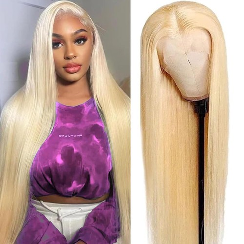 Blonde human hair wig - human,