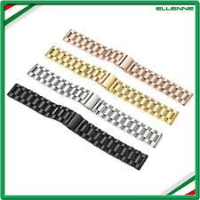 ✅CINTURINO METALLO OROLOGIO UOMO DONNA ARGENTO ORO ROSA NERO 20MM 22MM M2✅