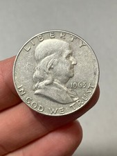 i27_10) USA 1/2 Dollaro Half Dollar Franklin 1963 D   - AG