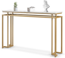 Tavolo Console Oro, Consolle Dorata, Effetto Di Marmo, Tavolo D’Ingresso Moderno