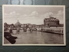 CARTOLINA ROMA PONTE E CASTEL SANT'ANGELO NON VIAGGIATA F.P. 1937 FOTOGRAVURE