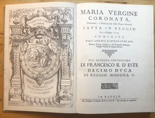 Maria Vergine Coronata fatta in Reggio Francesco d'Este, Arnaldo Forni ristampa
