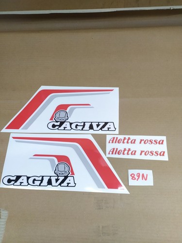 Cagiva aletta rossa adesivi - cagiva,