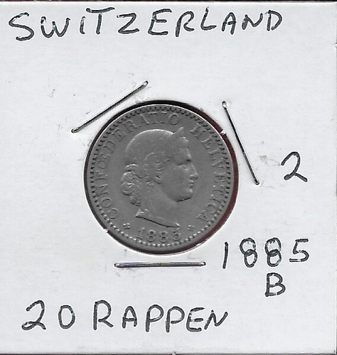 Svizzera rappen 1885 - rappen, 1885-b