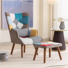Set Salotto Sedia e Pouf