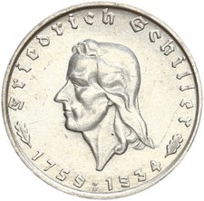 Terzo Reich 2 Reichsmark 1934