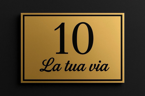 Targhetta numero civico - targhetta,