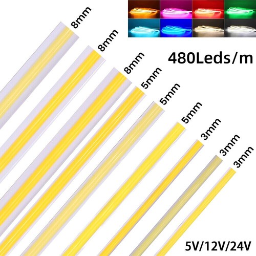 Striscia led cob 12v - 12v, 24v