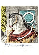 GlORGIO DE CHIRICO lettera "O" litografia firmata numerata timbrata Bolaffi Arte