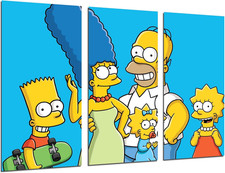 Quadro Su Legno, I Simpson