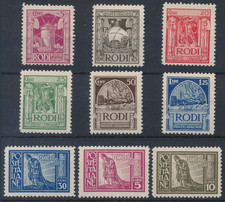 1929 COLONIE  ISOLE EGEO RODI  DENT 11  COMPLETA MNH CERTIFICATO - 923