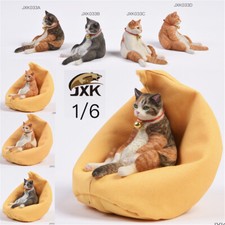 Modellino gatto pelo corto JXK scala 1:6 gatto pigro animale domestico collezione decorazione regalo giocattolo