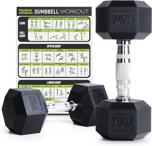 Hex dumbbells set odourless - set,,