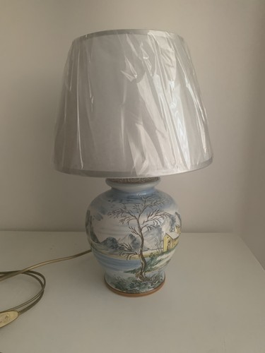 Lampada autore maiolica - lampada, d'autore