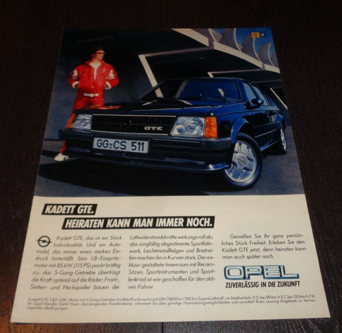 Pubblicità opel kadett gte - d,