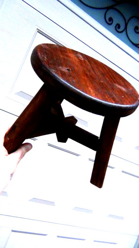 Sgabello mungitura vintage - sgabello,