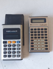 CALCOLATRICE CASIO POCKET 8S + TEXAS INSTRUMENTS TI 30 LCD VINTAGE DA COLLEZIONE