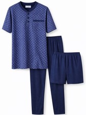 Pigiama Uomo Cotone 3 Pezzi