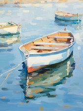 Barche a remi sull'acqua Wall