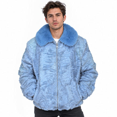 Giubbotto bomber uomo blu