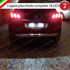PLACCHETTE A LED LUCI TARGA 18 LED SPECIFICHE PEUGEOT 3008 SUV 6000K NO ERROR