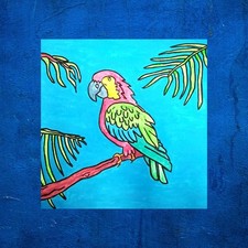 Quadro pappagallo tropica - quadro,