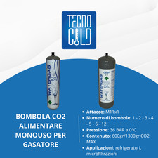 BOMBOLA CO2 ALIMENTARE PER