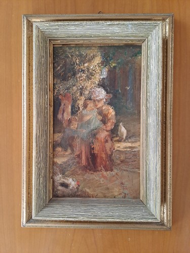 Antico quadro dipinto - ad, olio