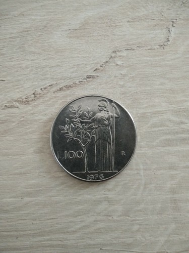 Moneta 100 lire 1976 - moneta,