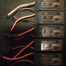  RC Turnigy Graphene 1300mAh 3S 45C LiPo Pack w/ XT60 (5 batteries)