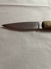 COLTELLO ARTIGIANALE 18,5 CM SARDO manico corno di montone lama cm 8,5 usato