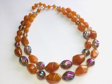 Necklace Beads Faux Amber