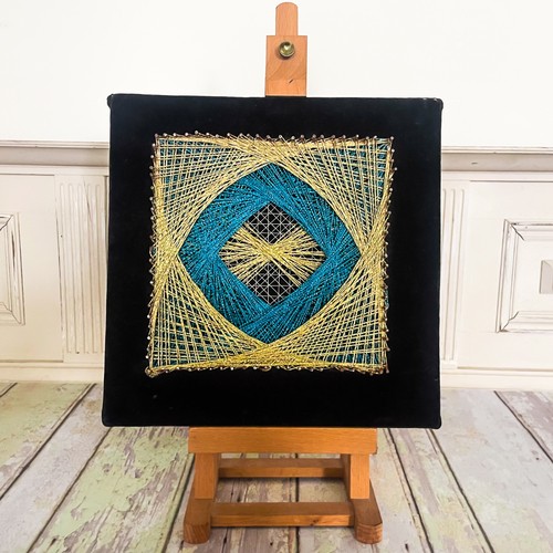 Vintage string art geometric - string,