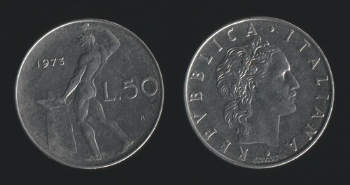 Lire 1973 vulcano italia - lire,