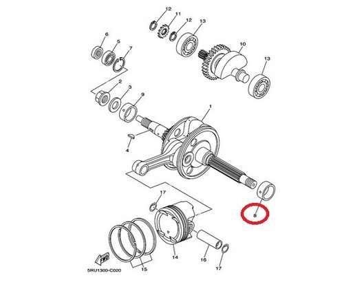 Cuscinetto aereo yamaha - aereo,