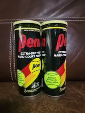 (2) Palline da tennis gialle ottiche resistenti Penn X-76YHD vintage sigillate