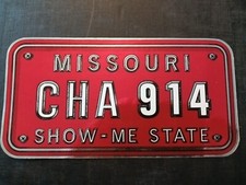 Adesivo Pubblicitario Vintage Targa Auto Americana Missouri Show Me State USA 